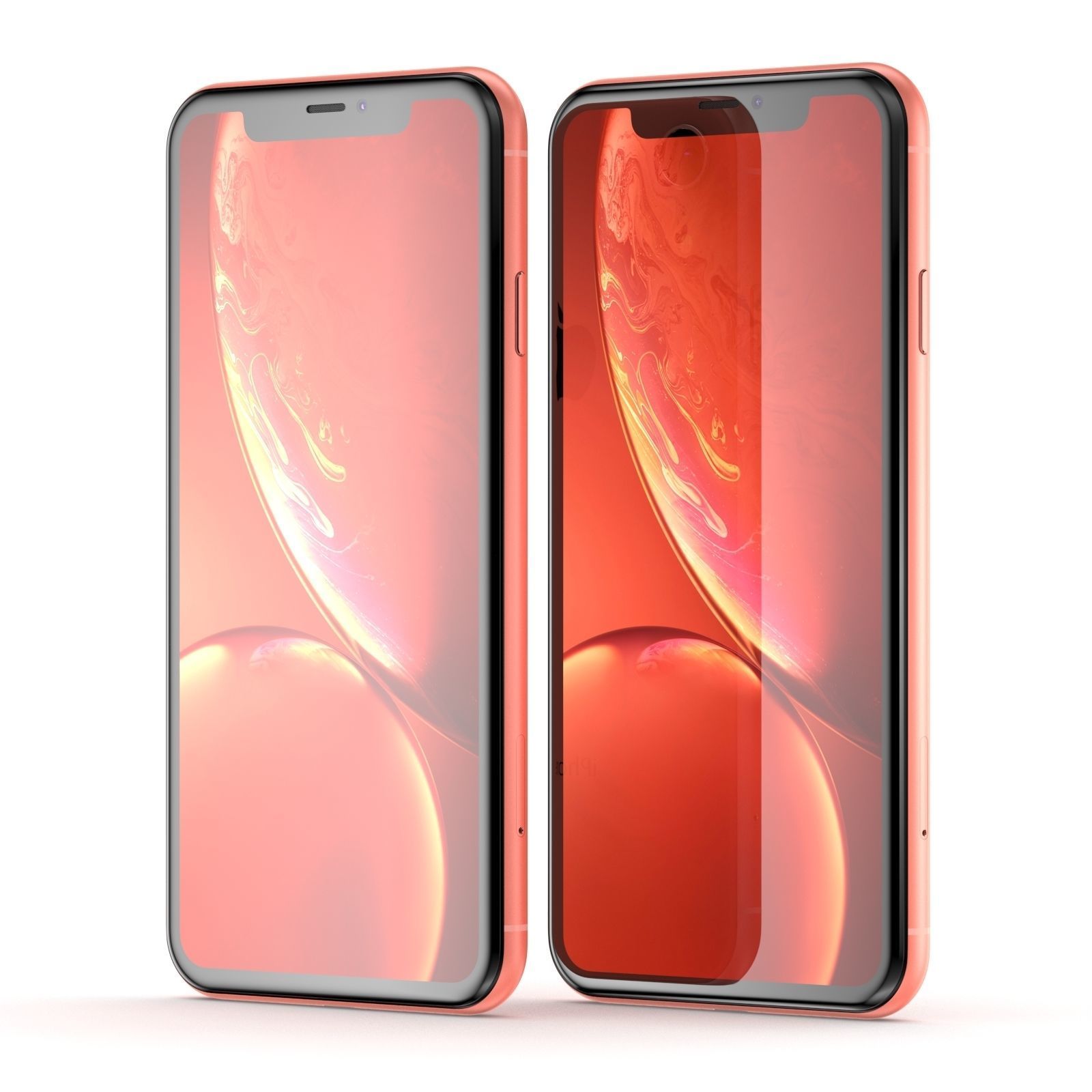 Apple iPhone XR All Colors Black Blue Red Coral White Yellow 3D model_14