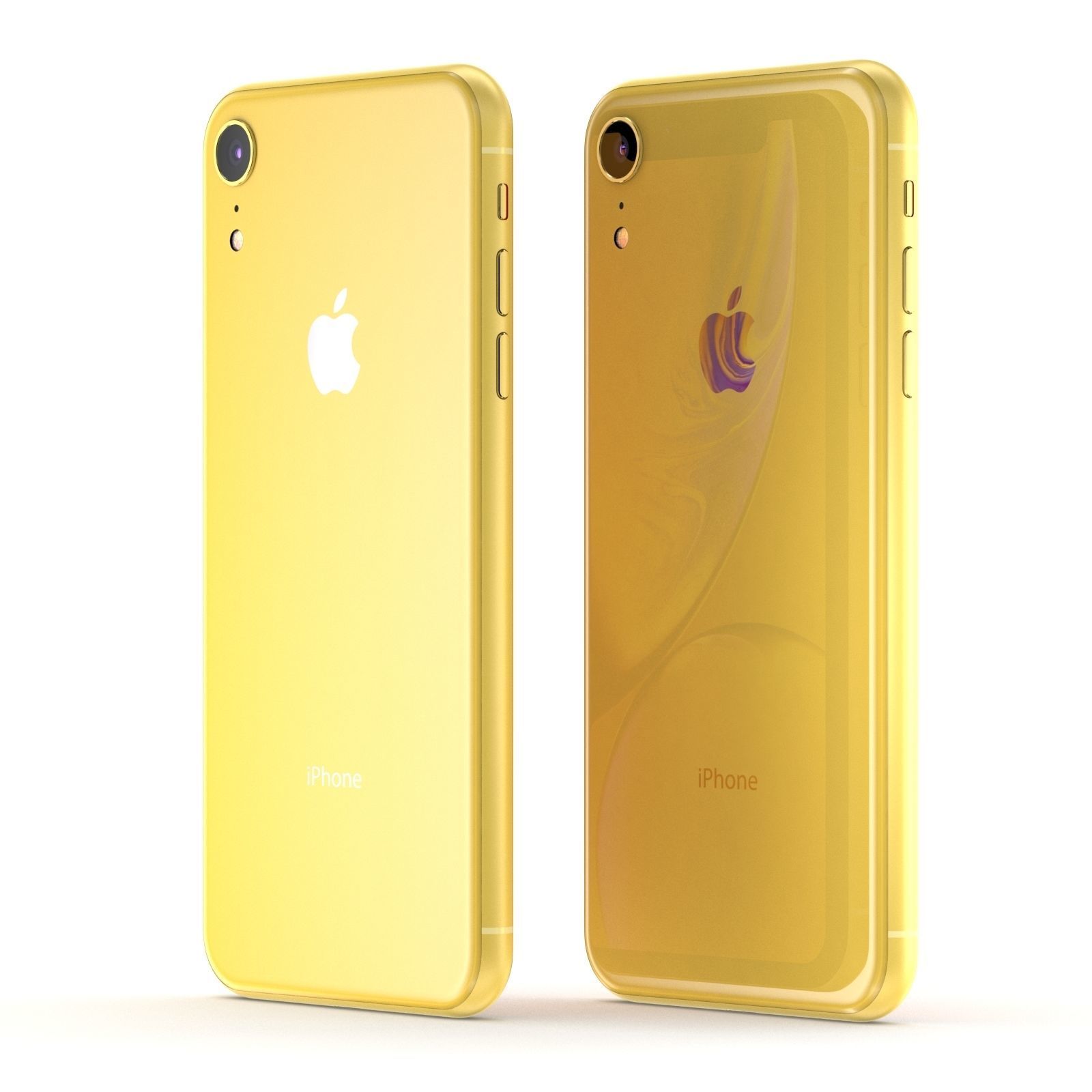 Apple iPhone XR All Colors Black Blue Red Coral White Yellow 3D model_18