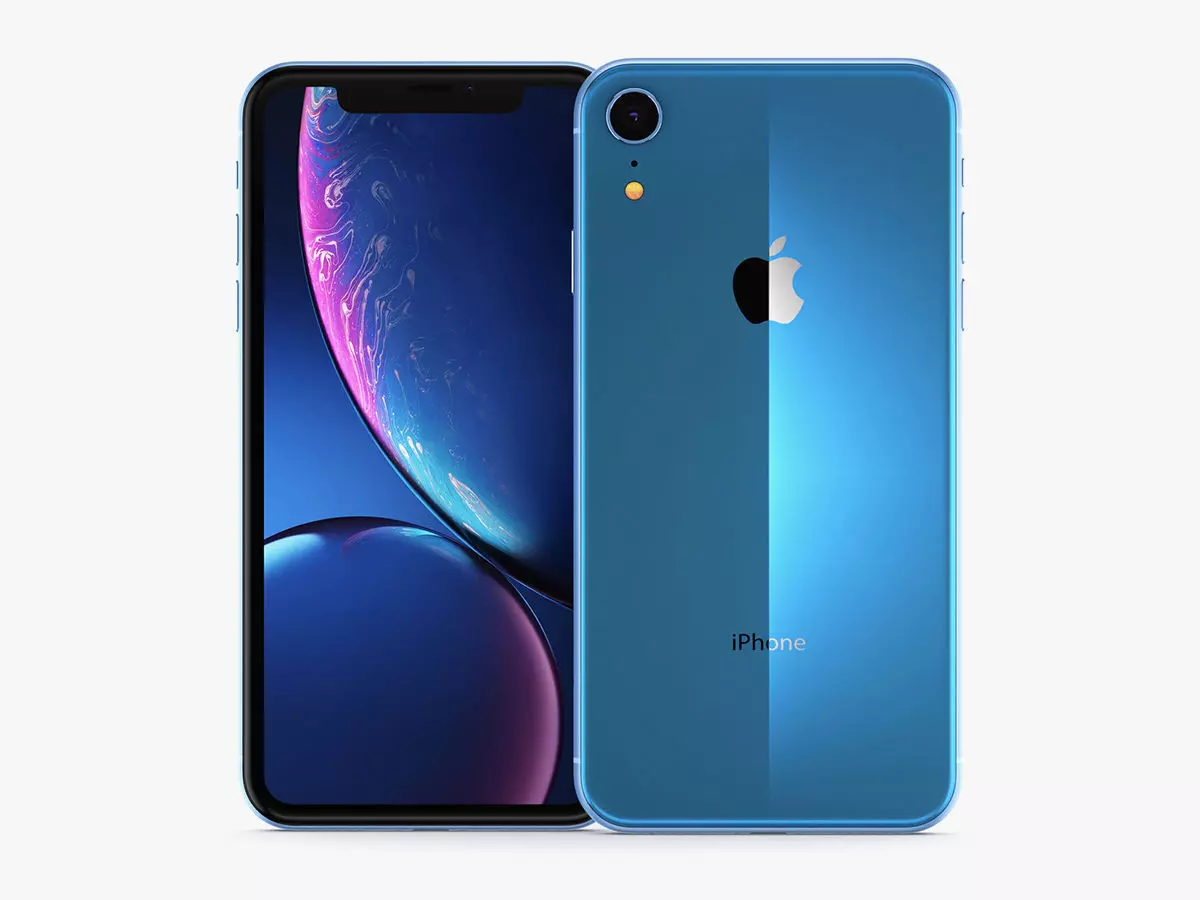 Apple iPhone XR Blue 3D model_0