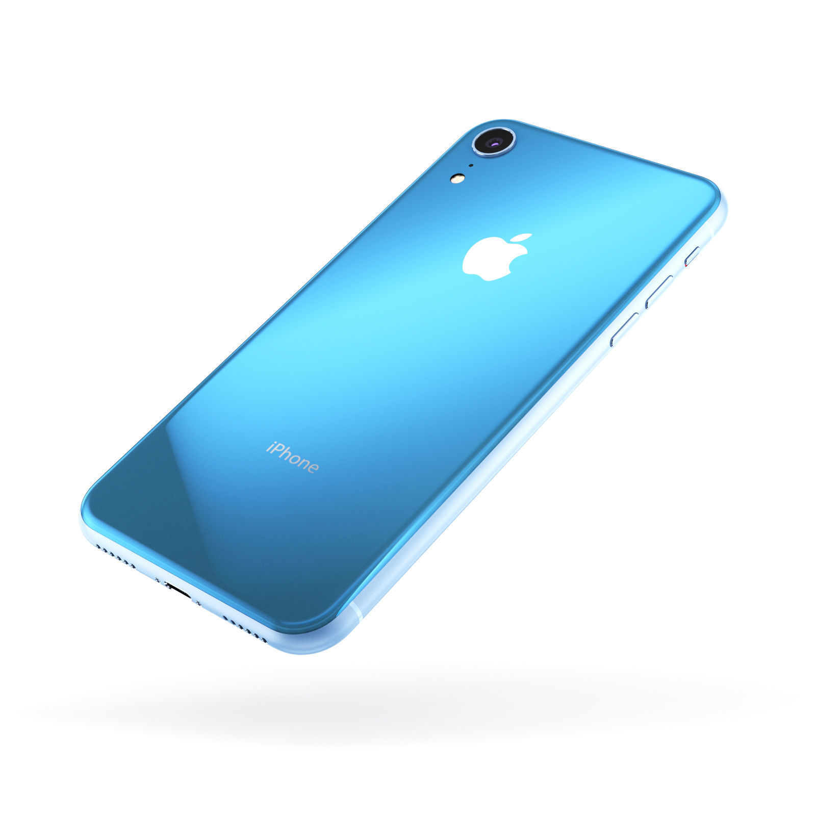 Apple iPhone XR Blue 3D model_4
