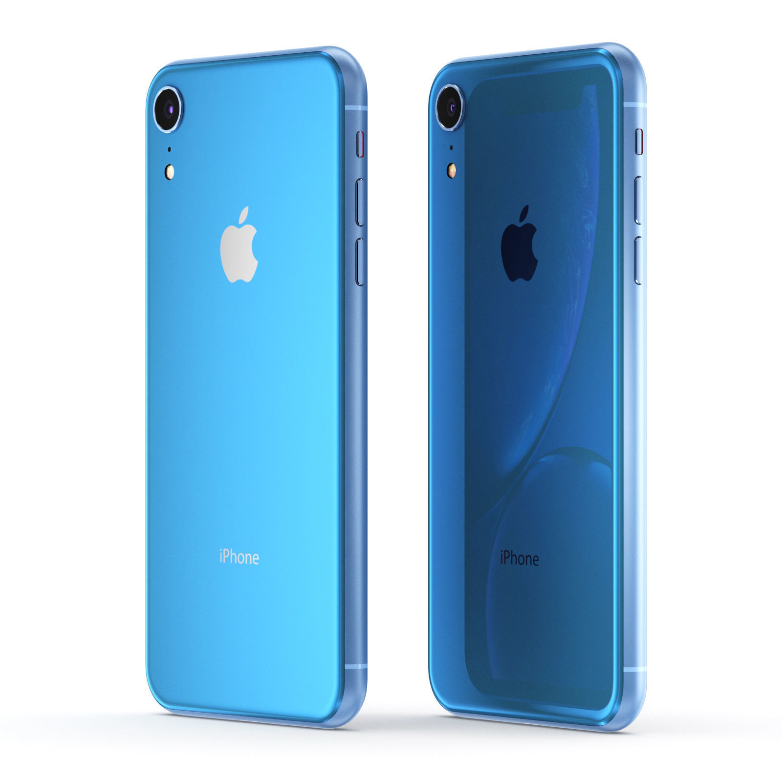 Apple iPhone XR Blue 3D model_3
