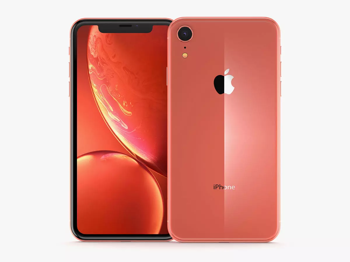 Apple iPhone XR Coral 3D model_0