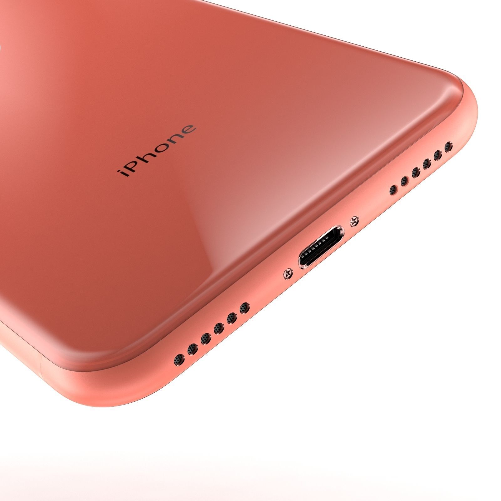 Apple iPhone XR Coral 3D model_10