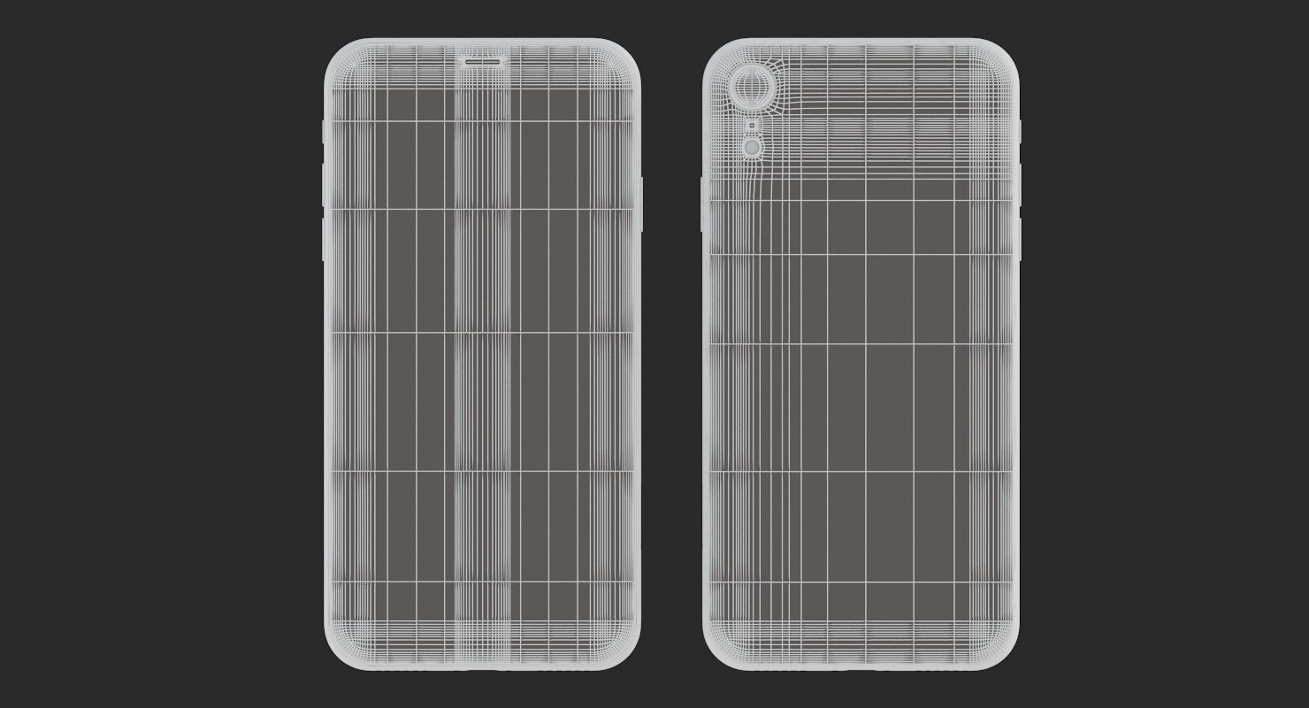 Apple iPhone XR Coral 3D model_12