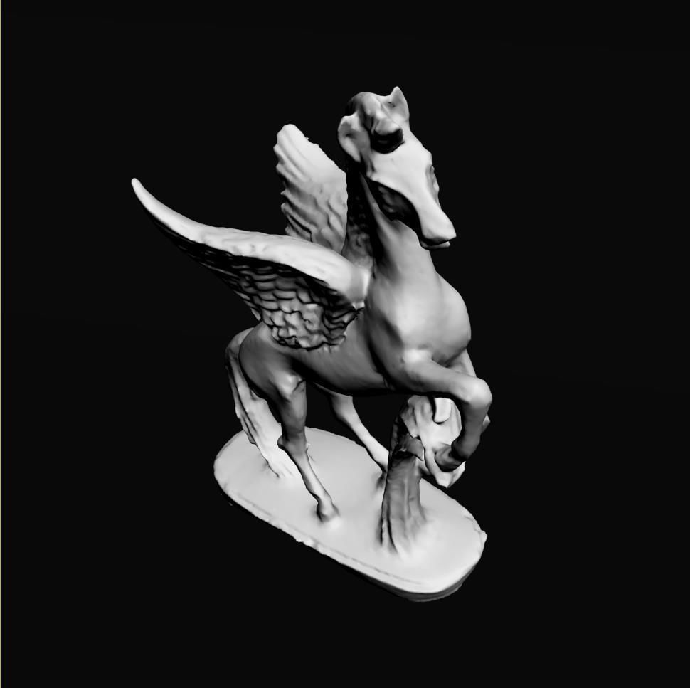 Pegasus Statue  sculpture statuette figurine horse Free 3D print model_3