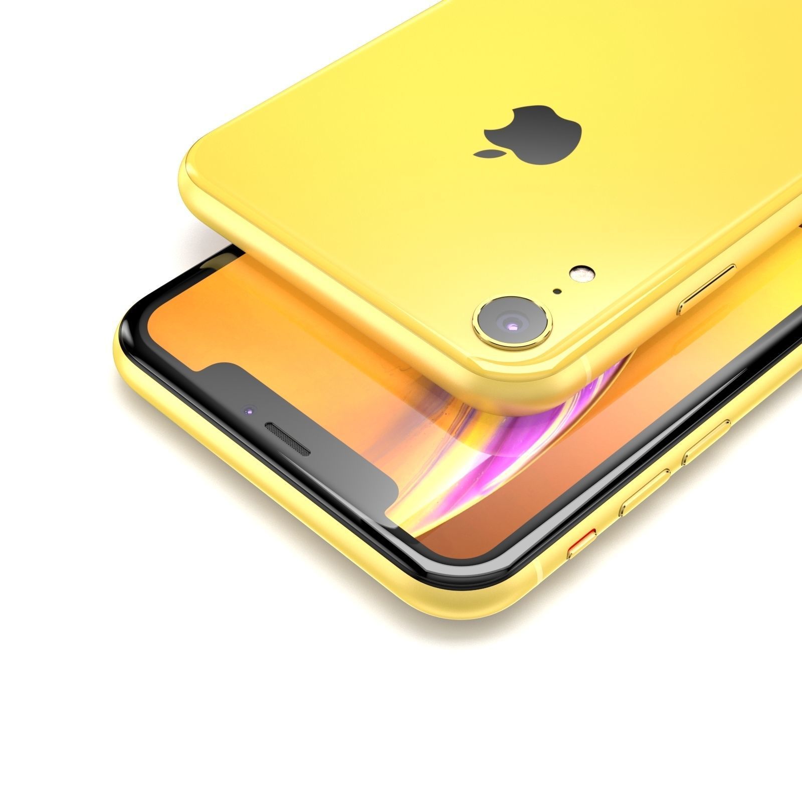 Apple iPhone XR Yellow  3D model_8