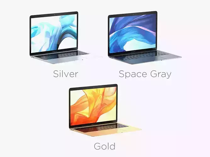 Macbook Air 2018 13 Inches All Colors 3D model