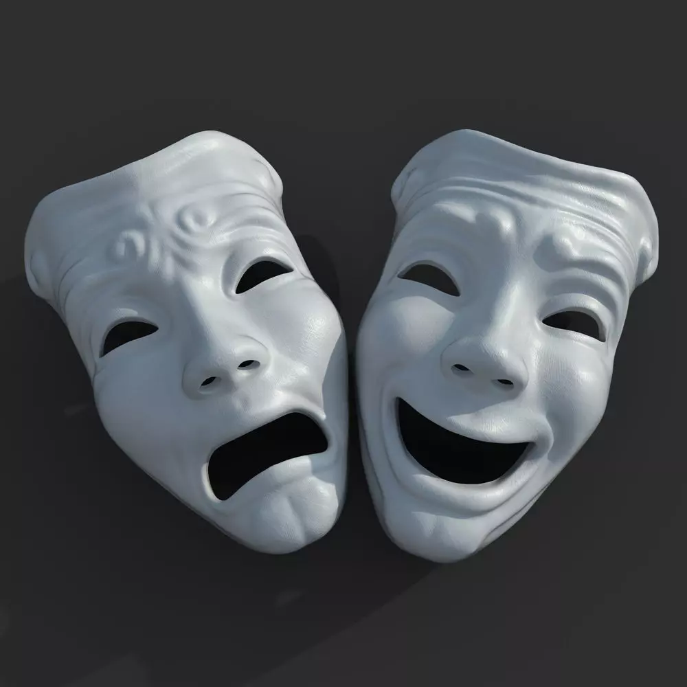 Theater Mask 3D model_0