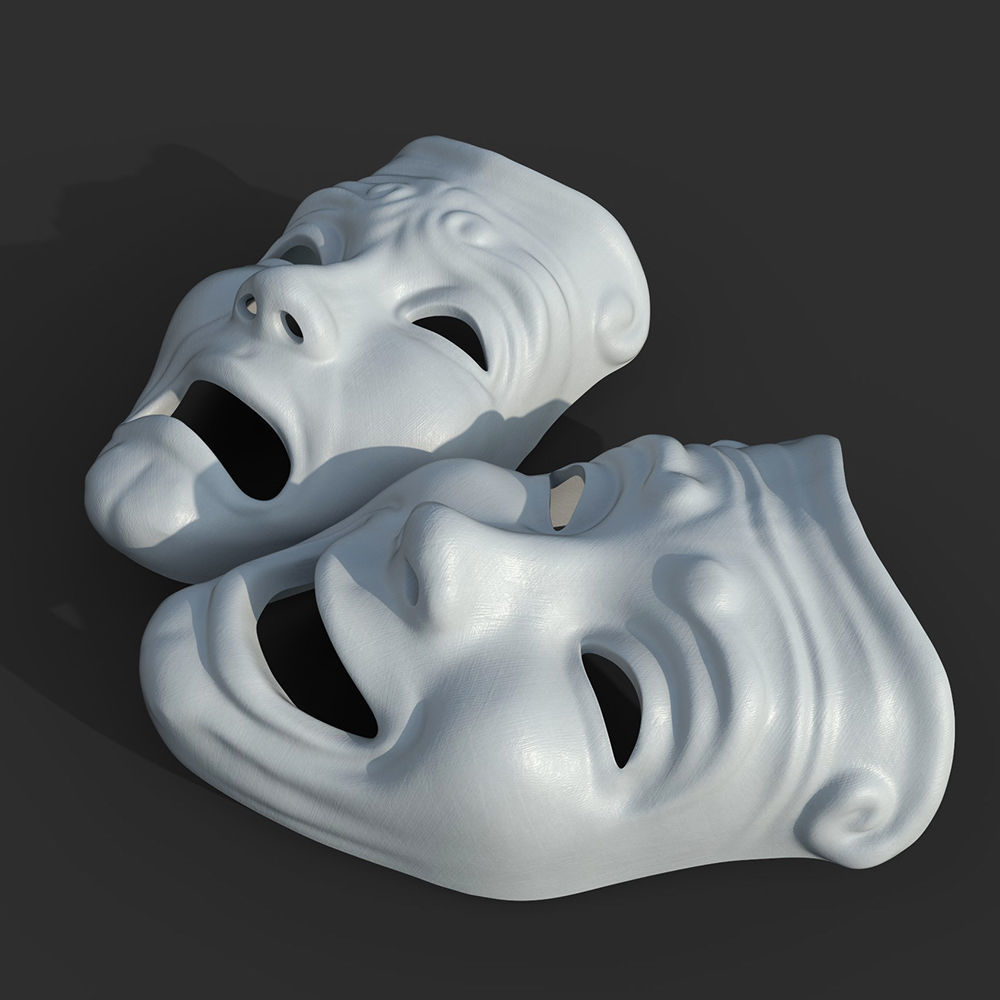 Theater Mask 3D model_1
