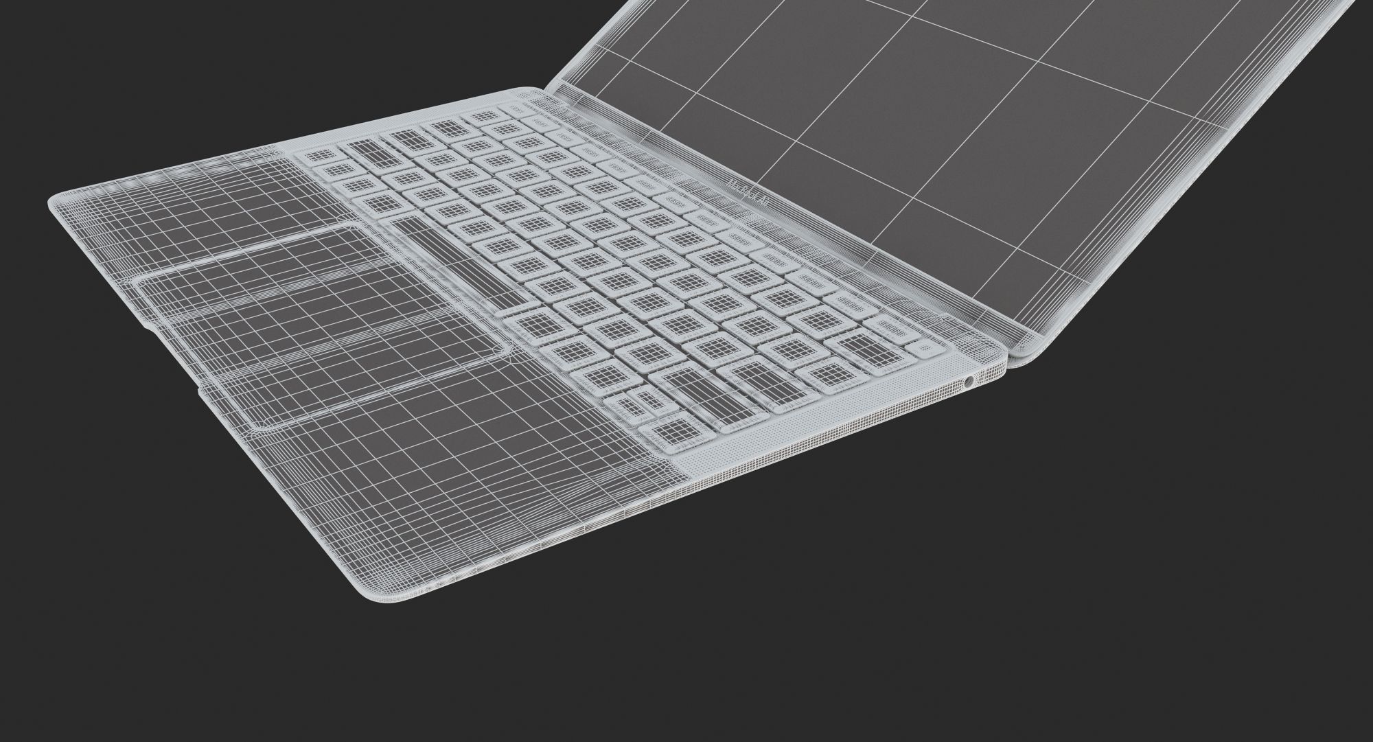 Macbook Air 2018 13 inches Gold 3D model_15