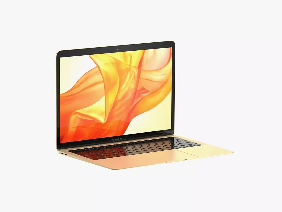 Macbook Air 2018 13 inches Gold 3D model_0