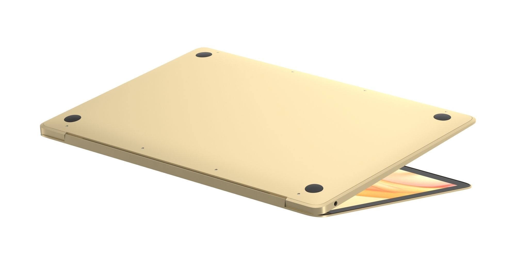 Macbook Air 2018 13 inches Gold 3D model_7