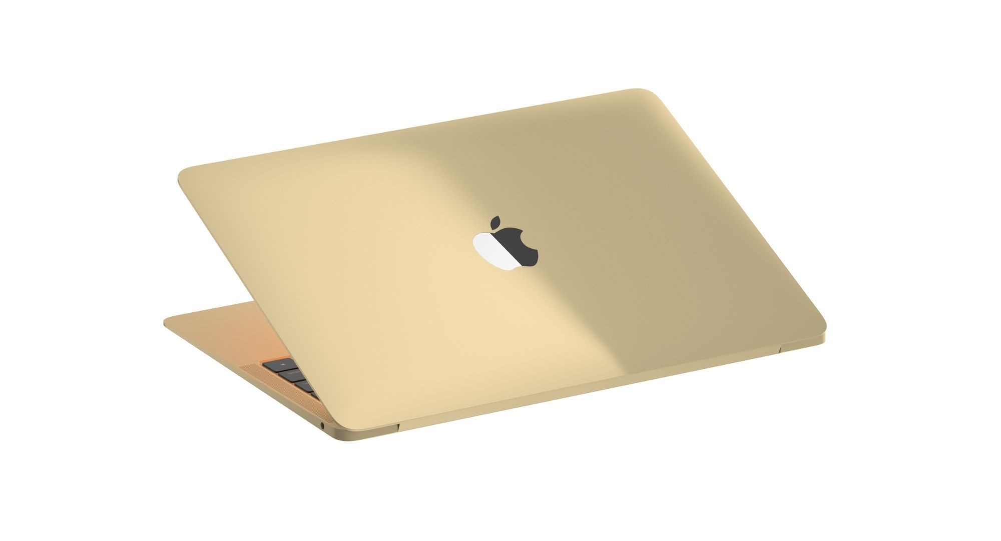 Macbook Air 2018 13 inches Gold 3D model_4