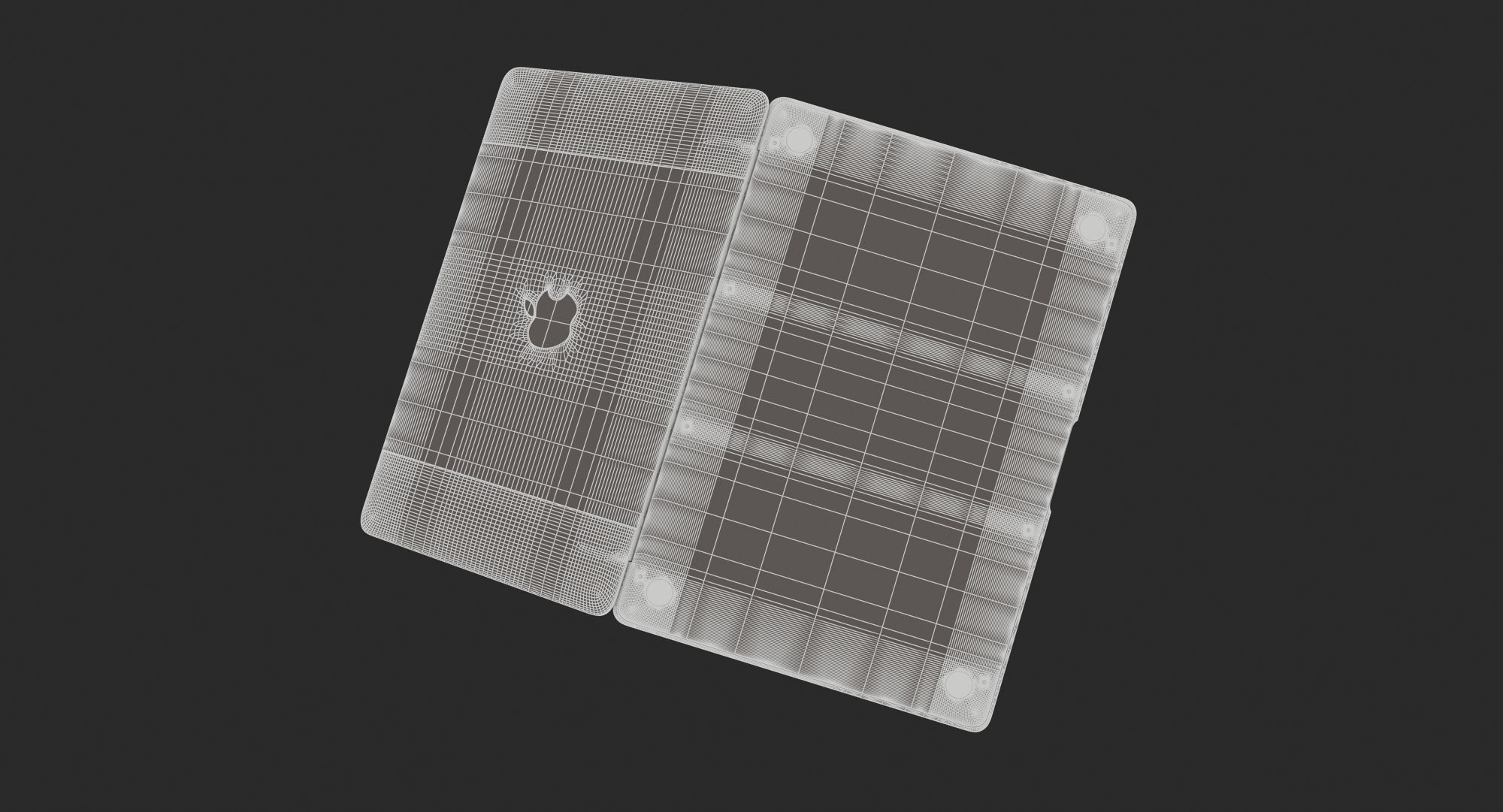 Macbook Air 2018 13 inches Gold 3D model_13