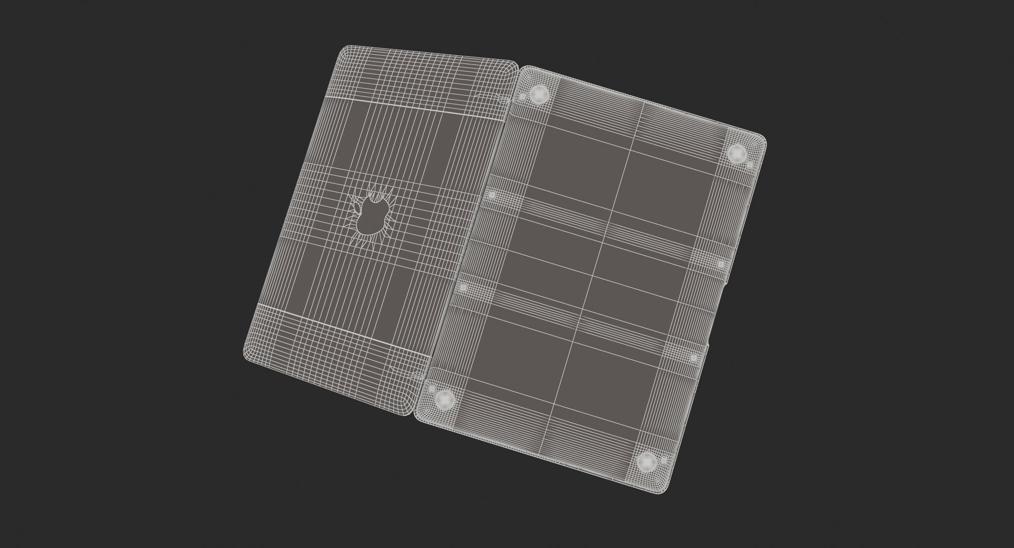 Macbook Air 2018 13 inches Gold 3D model_12