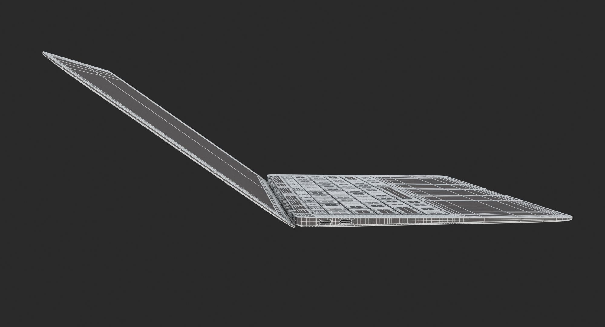 Macbook Air 2018 13 inches Gold 3D model_16