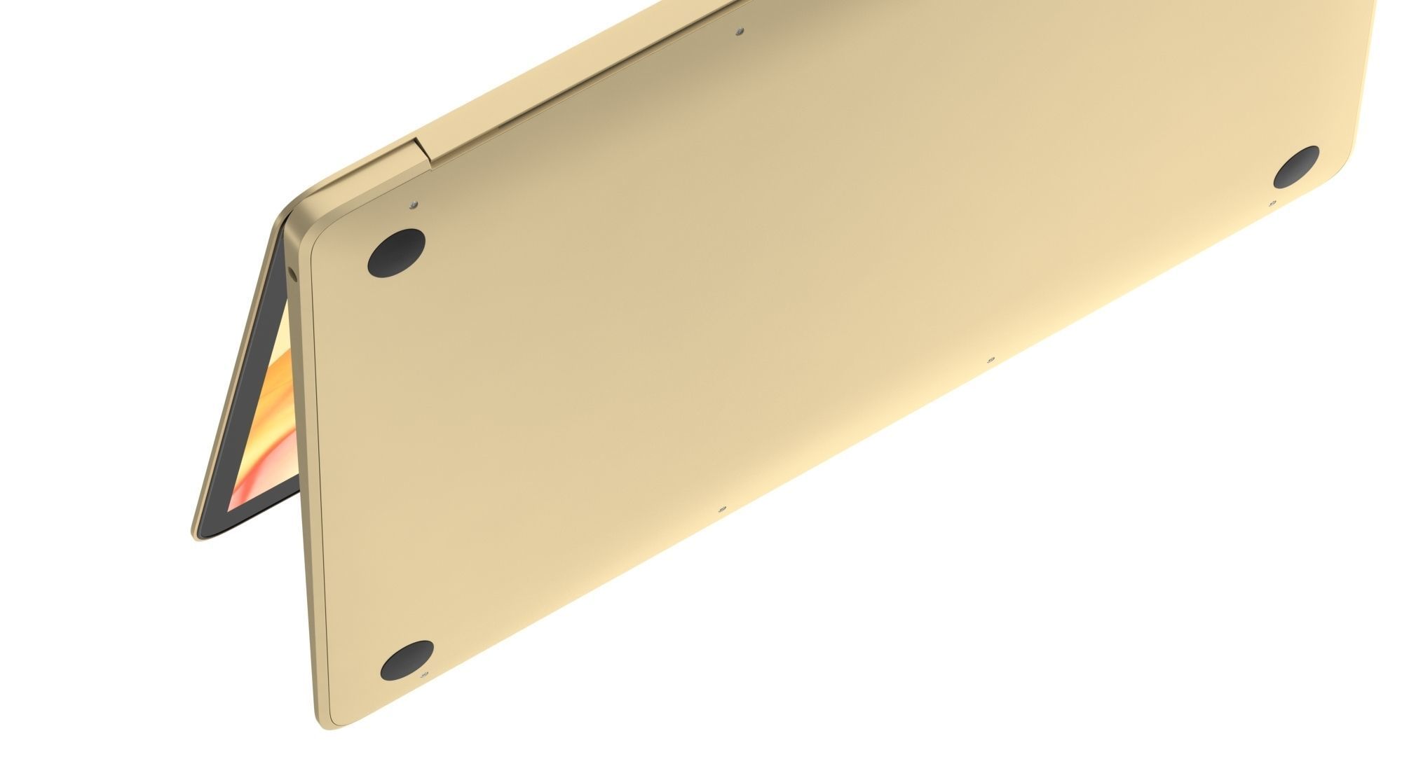 Macbook Air 2018 13 inches Gold 3D model_8