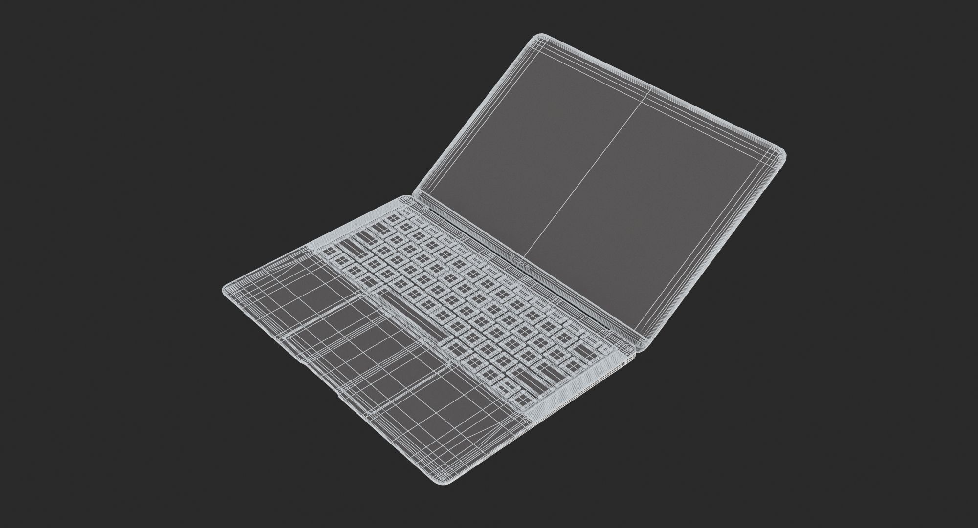 Macbook Air 2018 13 inches Gold 3D model_10