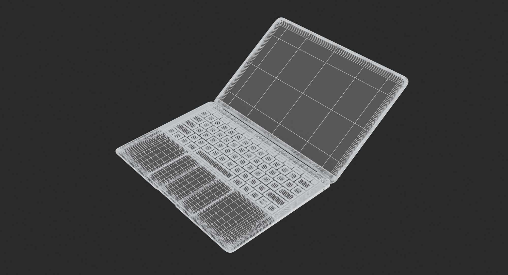 Macbook Air 2018 13 inches Gold 3D model_11