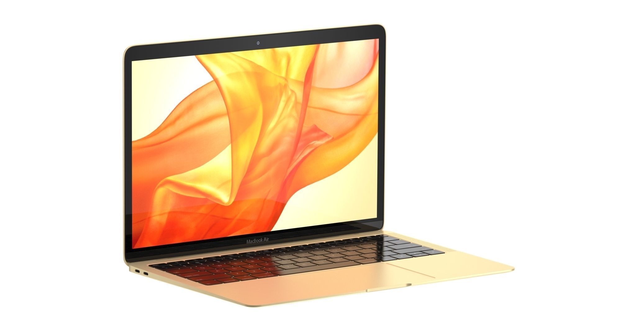 Macbook Air 2018 13 inches Gold 3D model_1
