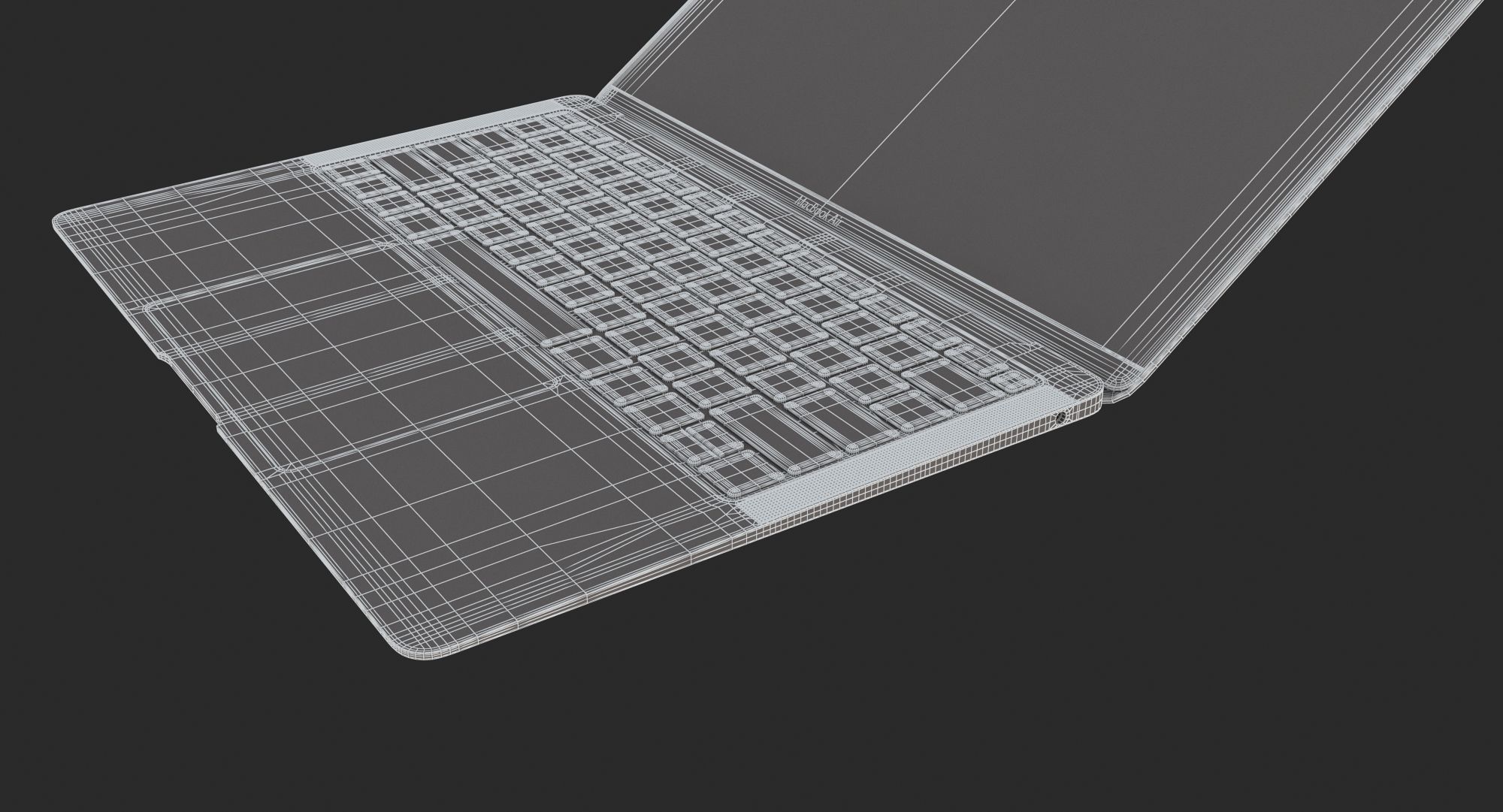 Macbook Air 2018 13 inches Gold 3D model_14