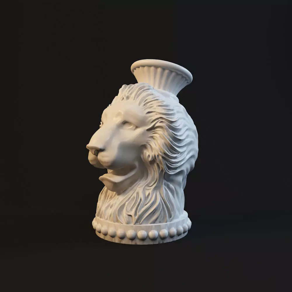 Lion sculpture Free 3D print model