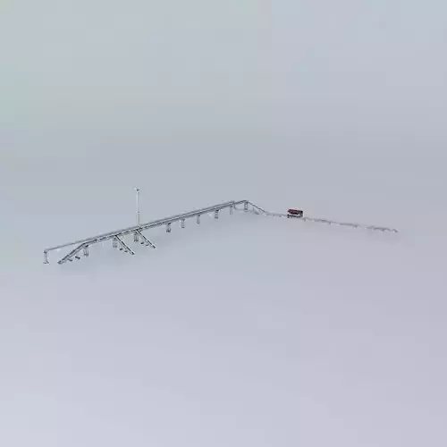 Riga Latvia station Zemitani pedestrian bridge and pipeline