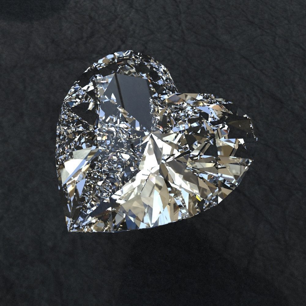 Diamond collection 3D emerald cut 3D model_7