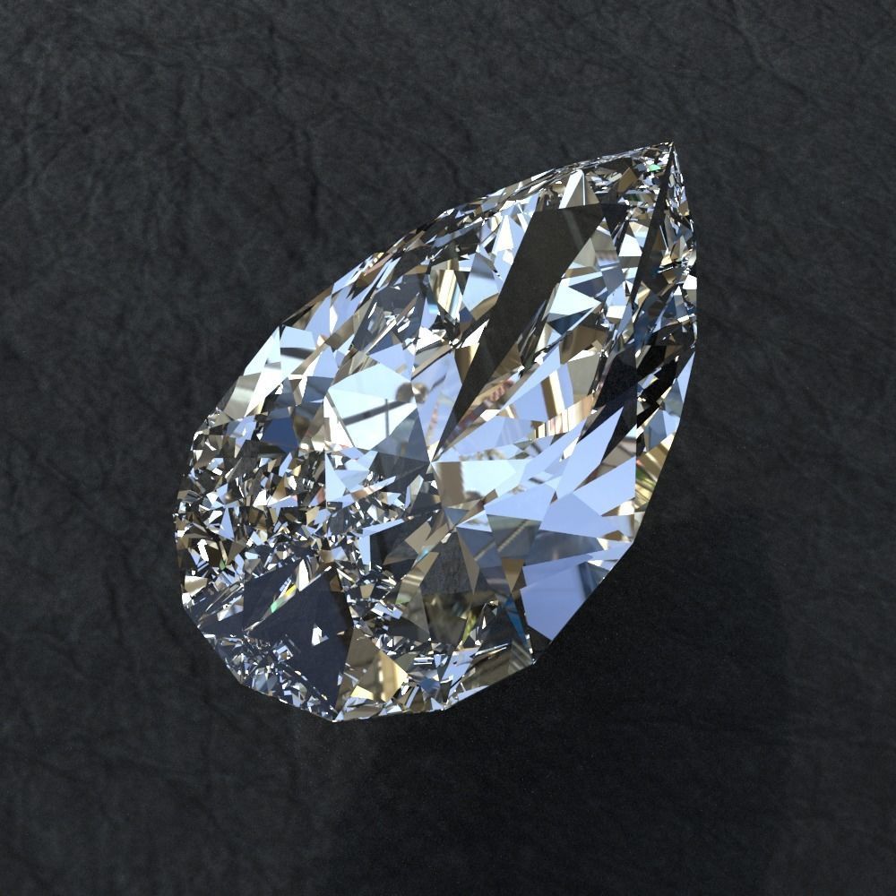 Diamond collection 3D emerald cut 3D model_16