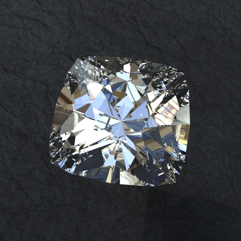 Diamond collection 3D emerald cut 3D model_4