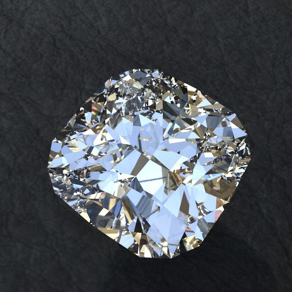 Diamond collection 3D emerald cut 3D model_9