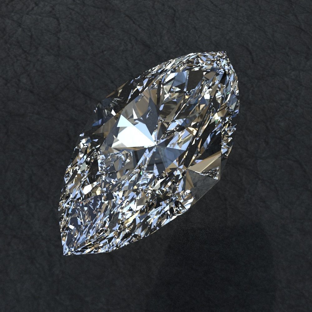 Diamond collection 3D emerald cut 3D model_8