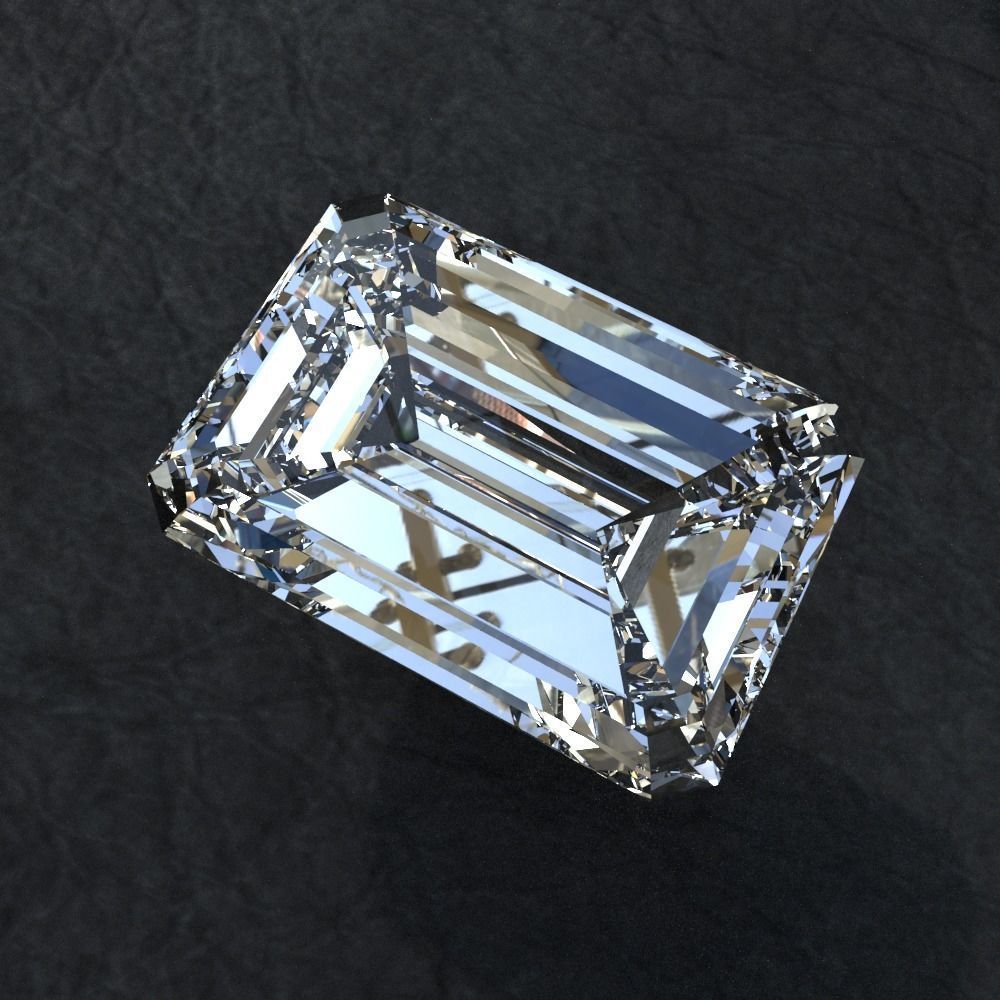 Diamond collection 3D emerald cut 3D model_11
