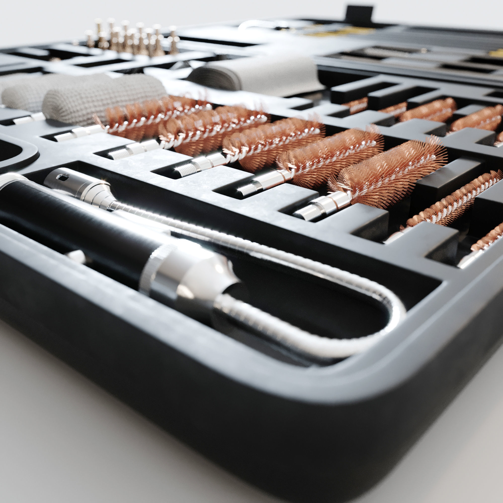 Gun cleaning tool set 3D model_2