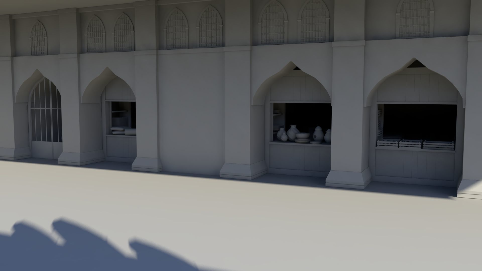 Medieval Market 3D model_8