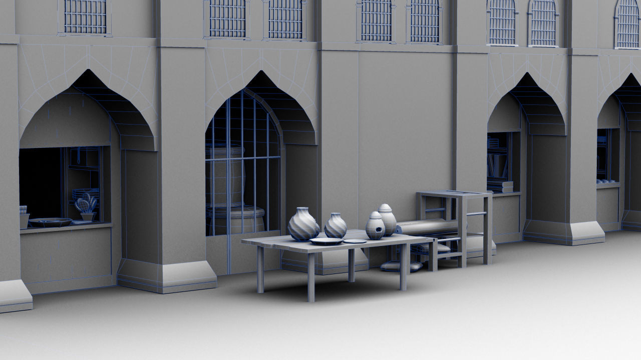 Medieval Market 3D model_17