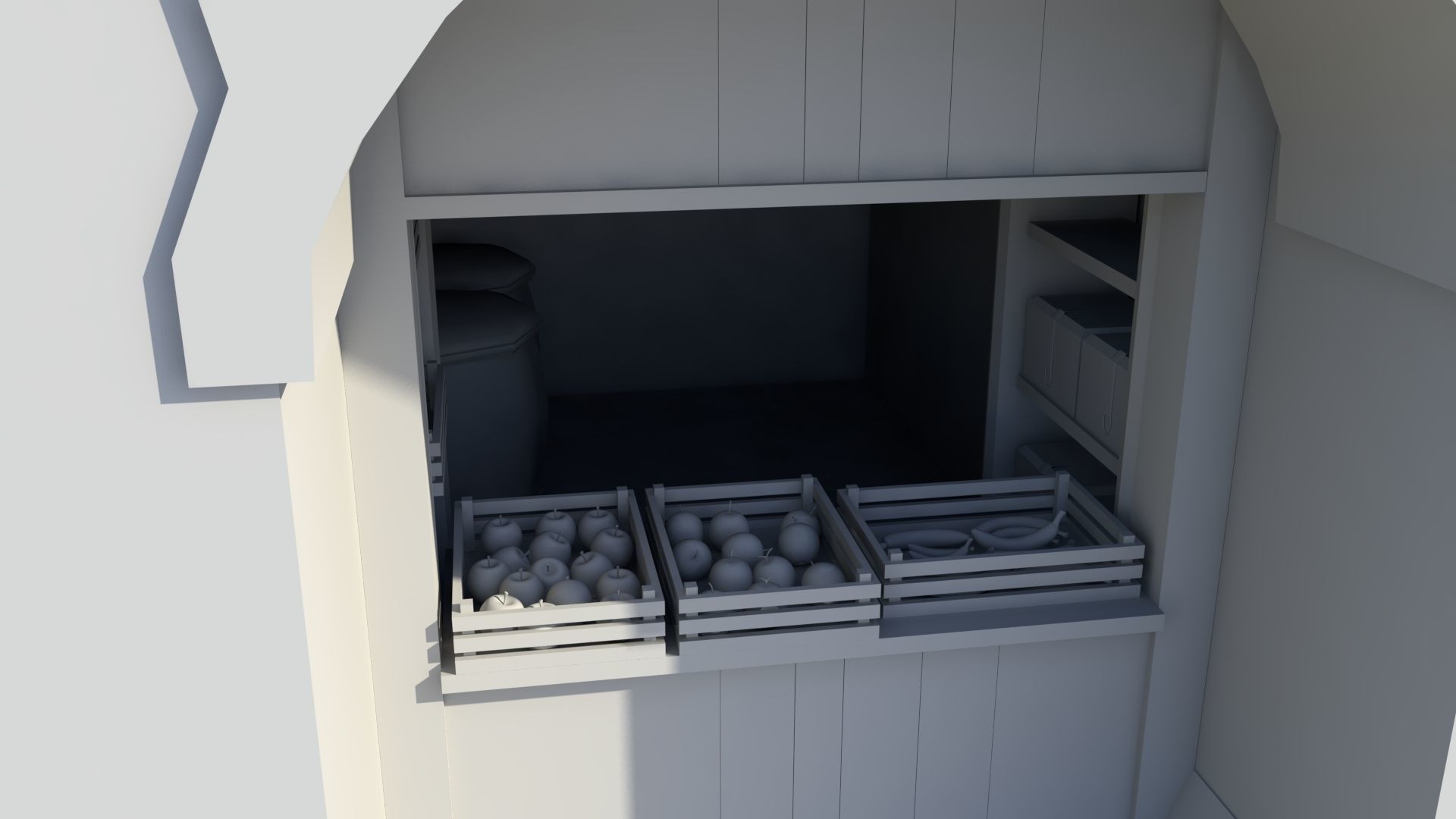 Medieval Market 3D model_10