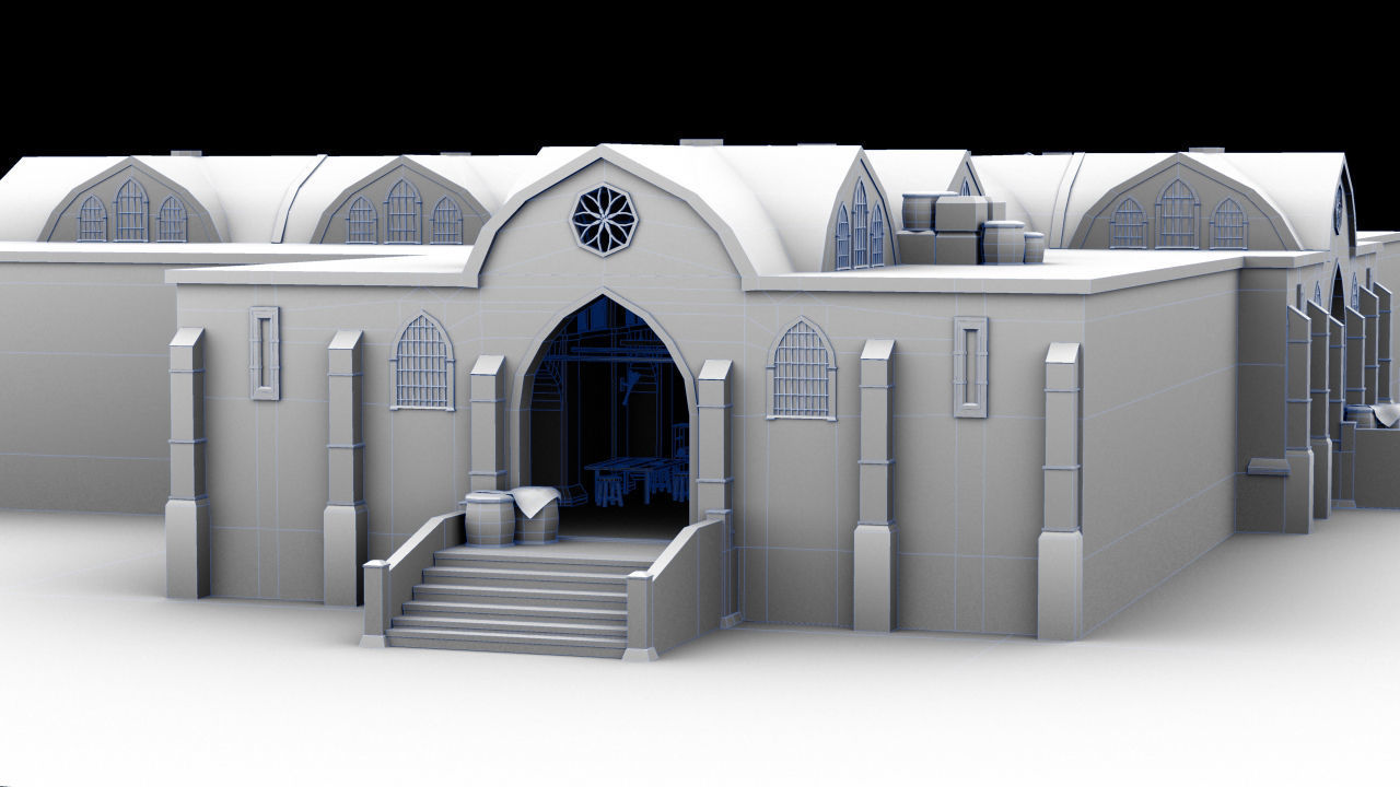 Medieval Market 3D model_16