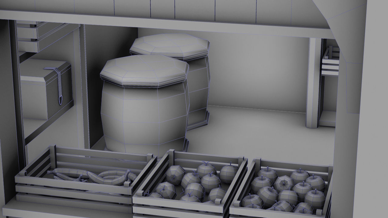 Medieval Market 3D model_19