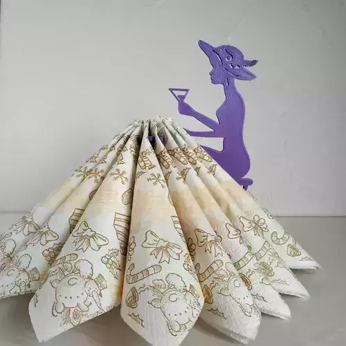 Napkin holder Lady in the cafe