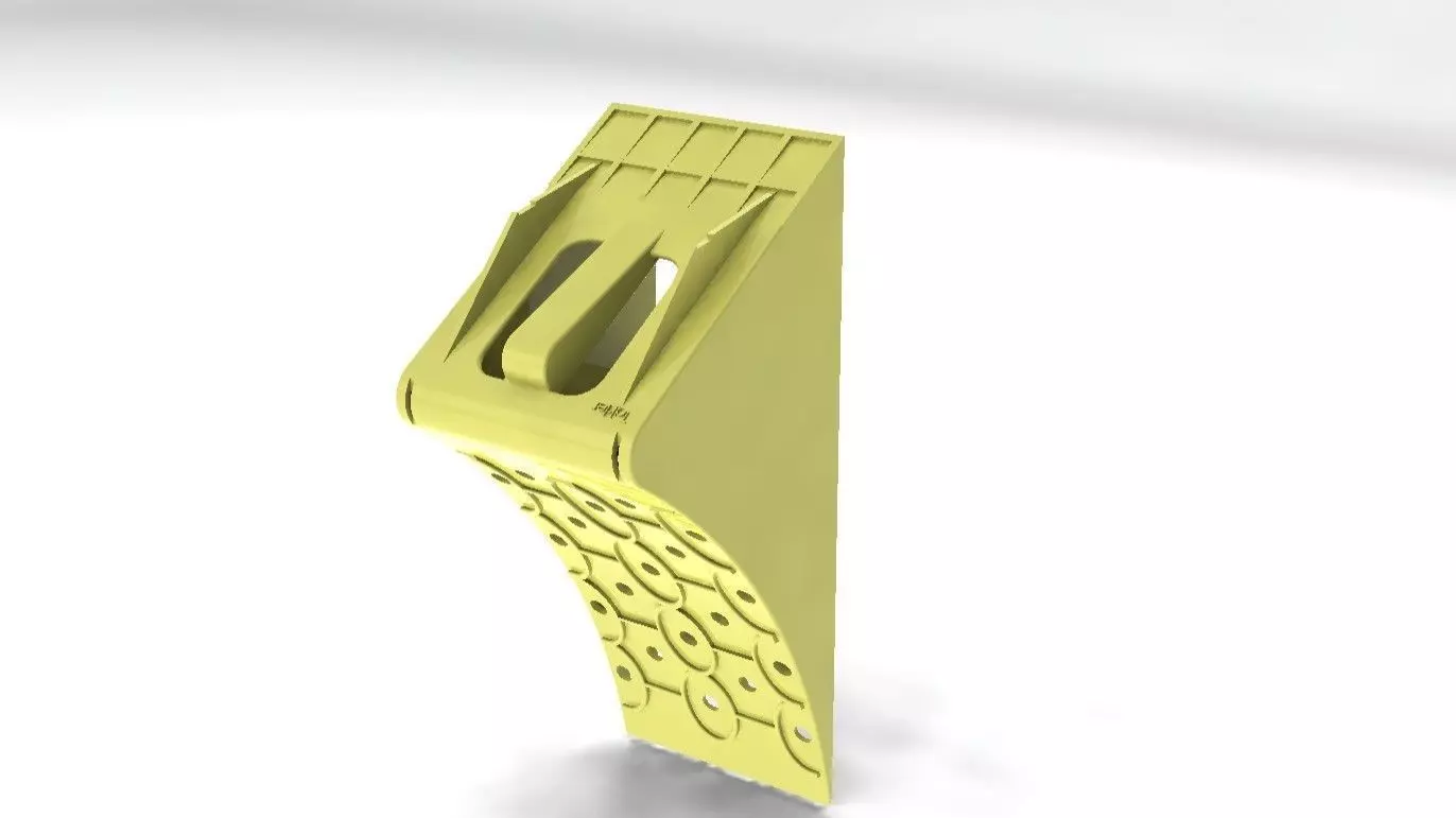 Wheel chock 3D print model_0