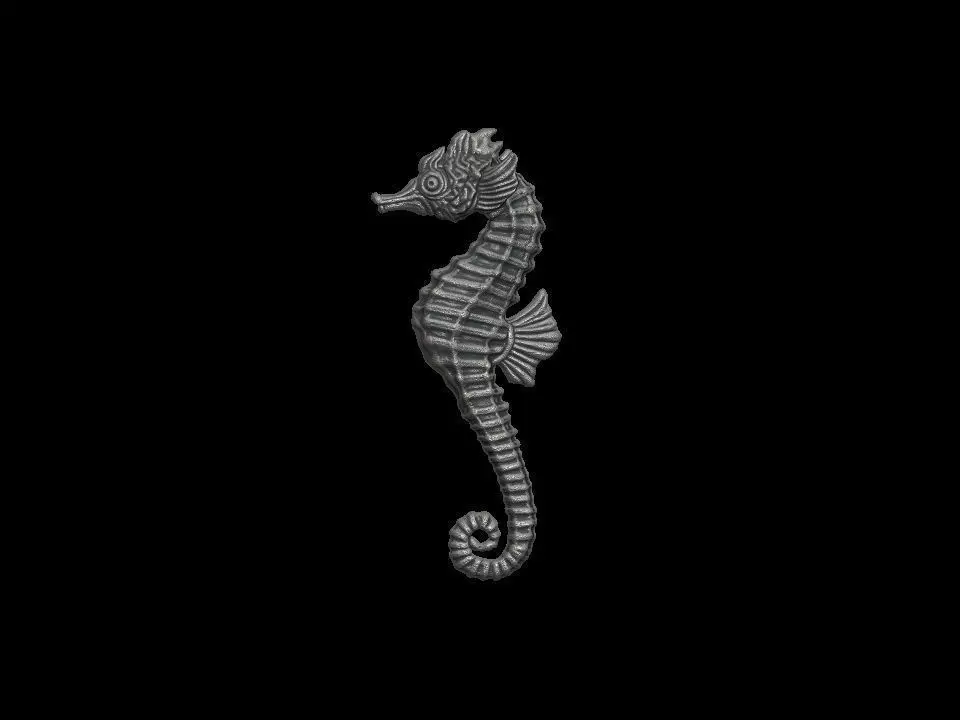 Seahorse pendant  3D print model_0