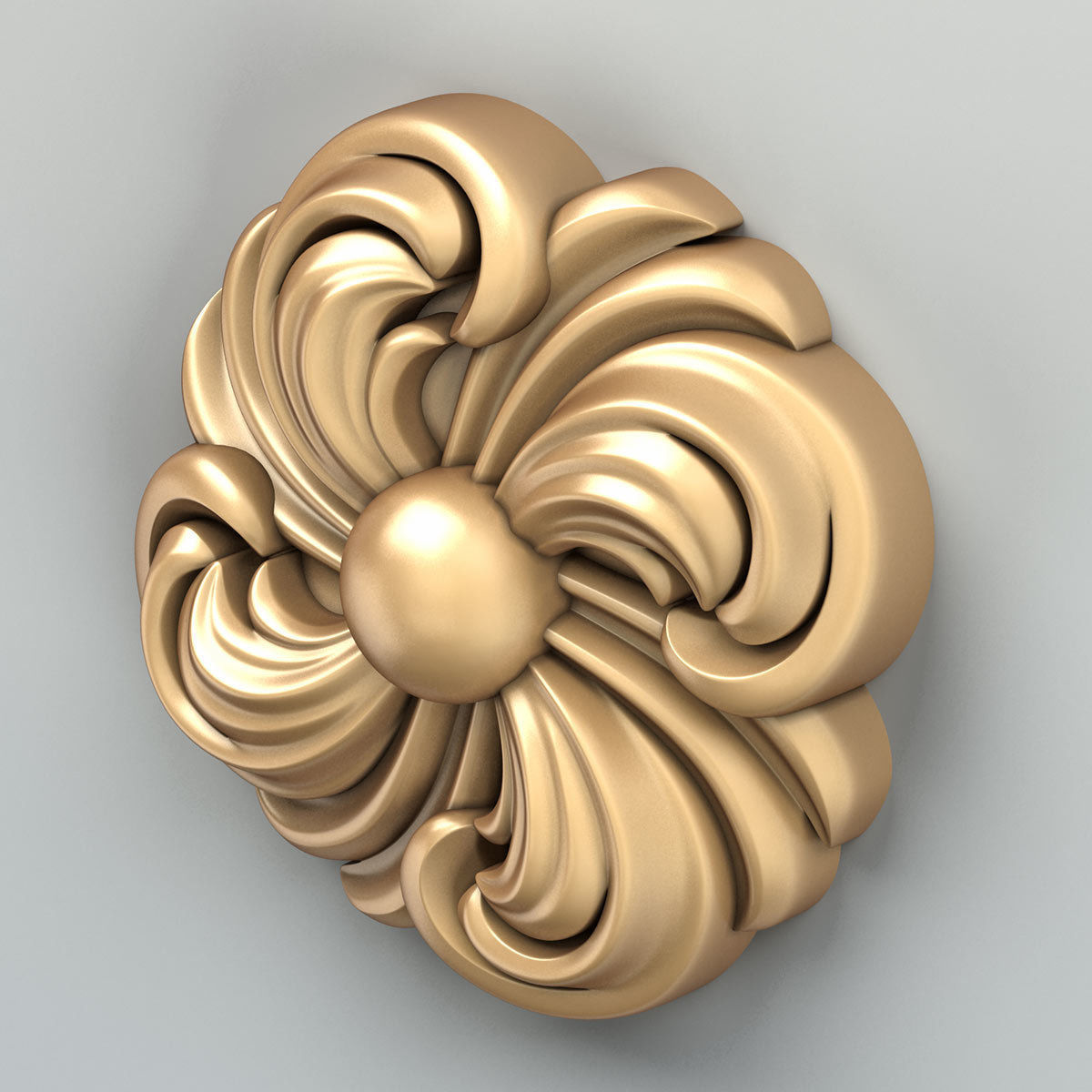 Round rosette 018 3D model_2