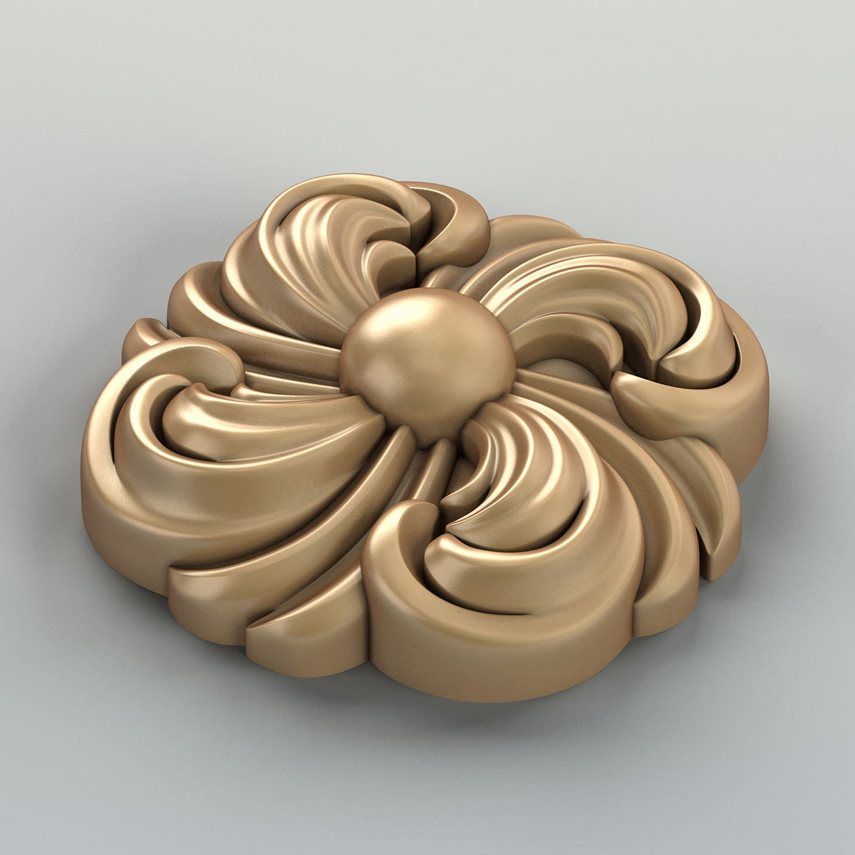 Round rosette 018 3D model_3