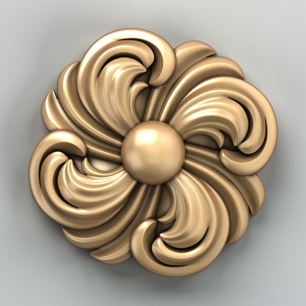 Round rosette 018 3D model_1