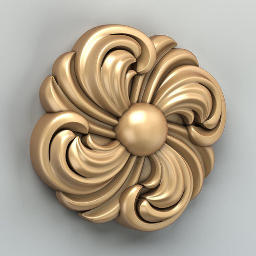 Round rosette 018 3D model