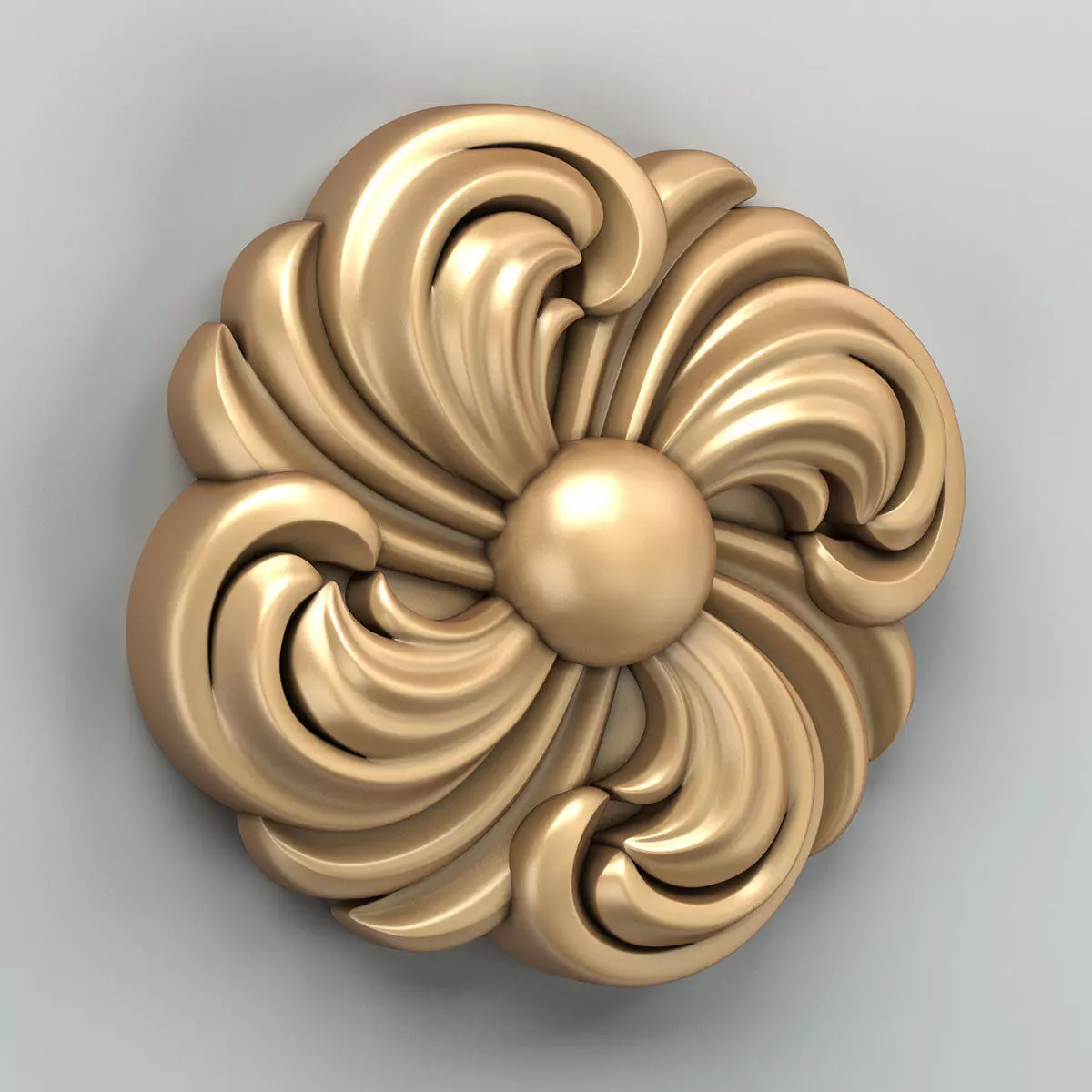 Round rosette 018 3D model_0