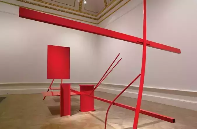 Anthony Caro red sculpture Free 3D model