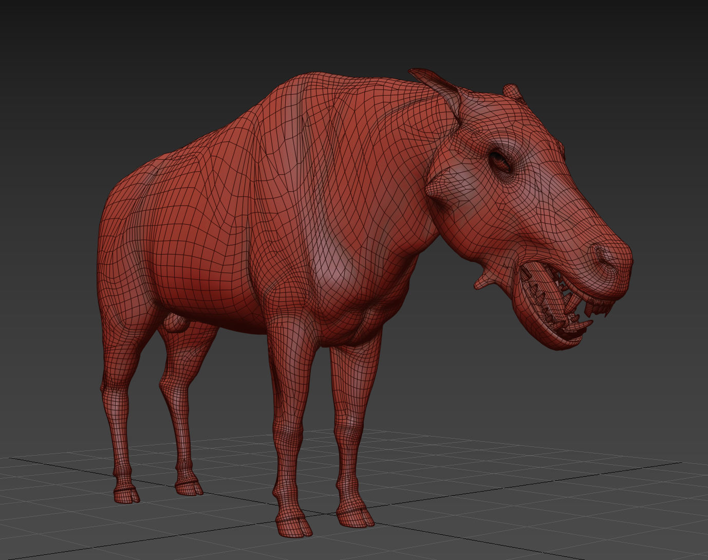 Hell Pig - daeodon shoshonensis 3d model 3D model_12