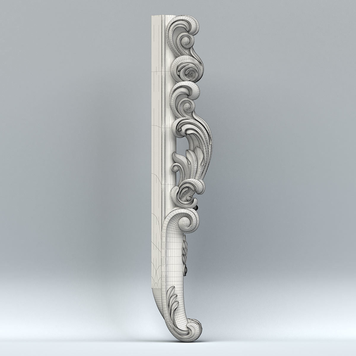 Furniture leg 015 3D model_6